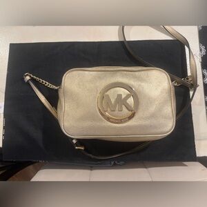 Michael Kors Metallic Gold Crossbody Bag